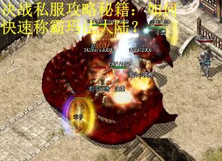 决战私服攻略秘籍：如何快速称霸玛法大陆？