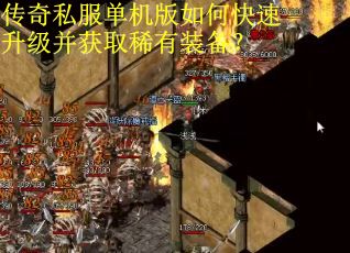 传奇私服单机版如何快速升级并获取稀有装备？