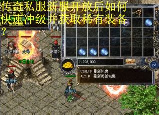 传奇私服新服开放后如何快速冲级并获取稀有装备？