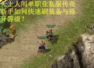 天上人间单职业私服传奇新手如何快速刷装备与提升等级？