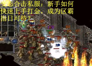 变态合击私服：新手如何快速上手打金，成为区霸指日可待？