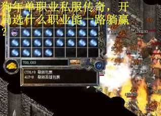 狗年单职业私服传奇，开局选什么职业能一路躺赢？