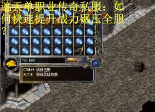 遮天单职业传奇私服：如何快速提升战力碾压全服？