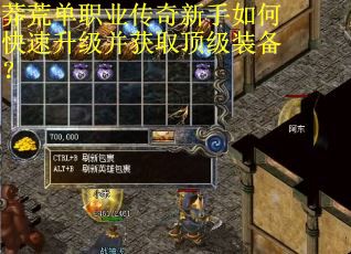 莽荒单职业传奇新手如何快速升级并获取顶级装备？